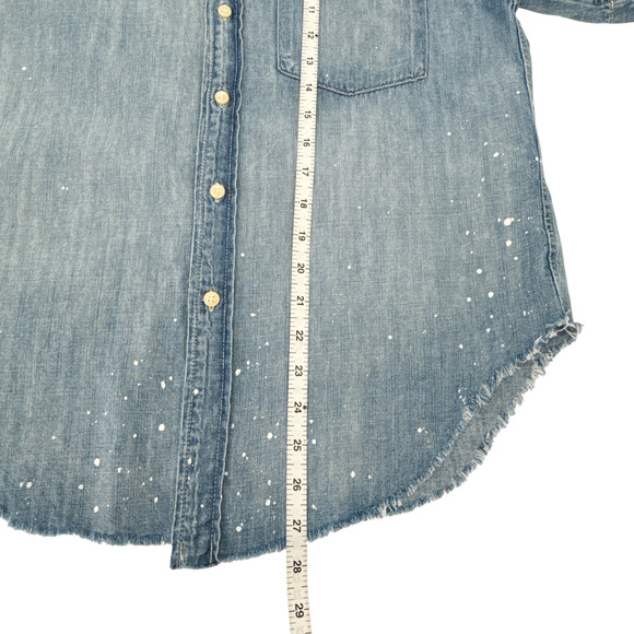 MOTHER Short Sleeve Frenchie Frayed Hem in Fixed S - Picture 10 of 10